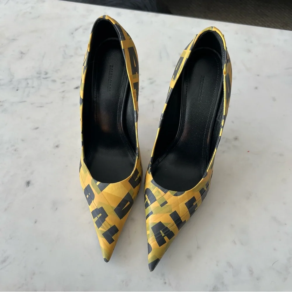 Balenciaga Yellow Tape Heels - Picture 6 of 9